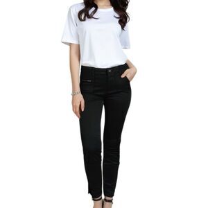 Vintage Y2K Abercrombie & Fitch‎ Faux Leather Ankle Zip Moto Pants -- 00